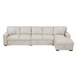 Pemberly Row Boucle Sectional with Right Chaise and Pull-out Bed in Beige