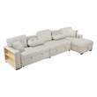 Pemberly Row Boucle Sectional with Right Chaise and Pull-out Bed in Beige