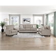 Pemberly Row Chenille Accent Chair with Reversible Cushions in Taupe