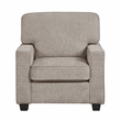 Pemberly Row Chenille Accent Chair with Reversible Cushions in Taupe