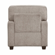 Pemberly Row Chenille Accent Chair with Reversible Cushions in Taupe