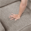 Pemberly Row Chenille Accent Chair with Reversible Cushions in Taupe