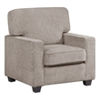 Pemberly Row Chenille Accent Chair with Reversible Cushions in Taupe