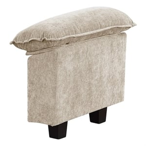 Pemberly Row Chenille Modular Sofa Arms with Adjustable Pillow Top in Taupe