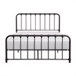 Pemberly Row Queen Metal Platform Bed with Accent Joints in Dark Bronze