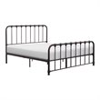 Pemberly Row Queen Metal Platform Bed with Accent Joints in Dark Bronze