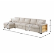 Pemberly Row Boucle Sectional with Left Chaise and Pull-out Bed in Beige