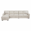Pemberly Row Boucle Sectional with Left Chaise and Pull-out Bed in Beige