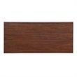 Pemberly Row Wood Writing Desk with 3 Drawers and Nickel Hardware in Brown