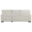 Pemberly Row 2-Piece Fabric Sectional with Pull-Out Bed and Chaise in Beige