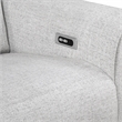 Pemberly Row Chenille Power Double Reclining Loveseat with Headrests in Cloud
