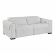 Pemberly Row Chenille Power Double Reclining Loveseat with Headrests in Cloud