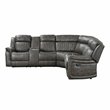 Pemberly Row 3-Piece Wood and Microfiber Reclining Sectional in Brownish Gray