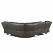 Pemberly Row 3-Piece Wood and Microfiber Reclining Sectional in Brownish Gray