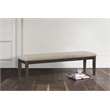 Pemberly Row Wood Dining Bench with Nailhead Trim in Wire Brushed Brown