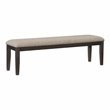 Pemberly Row Wood Dining Bench with Nailhead Trim in Wire Brushed Brown