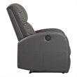Pemberly Row Faux Leather Power Recliner with Metal Reinforced Seat in Brown