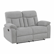 Pemberly Row Gray Chenille 3-Piece Reclining Sofa Loveseat and Chair Set