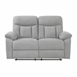 Pemberly Row Gray Chenille 3-Piece Reclining Sofa Loveseat and Chair Set