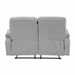 Pemberly Row Gray Chenille 3-Piece Reclining Sofa Loveseat and Chair Set