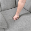 Pemberly Row Gray Chenille 3-Piece Reclining Sofa Loveseat and Chair Set