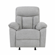 Pemberly Row Gray Chenille 3-Piece Reclining Sofa Loveseat and Chair Set