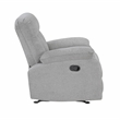 Pemberly Row Gray Chenille 3-Piece Reclining Sofa Loveseat and Chair Set