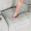 Pemberly Row Double Reclining Loveseat with LED & Speakers in Light Gray