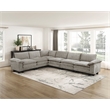 Pemberly Row Upholstered Armless Chair with Foam Over Pocket Coils in Pewter