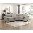 Pemberly Row Upholstered Armless Chair with Foam Over Pocket Coils in Pewter