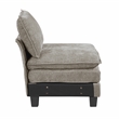 Pemberly Row Upholstered Armless Chair with Foam Over Pocket Coils in Pewter