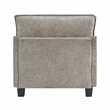 Pemberly Row Upholstered Armless Chair with Foam Over Pocket Coils in Pewter