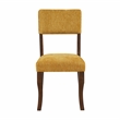 Pemberly Row Chenille Upholstered Side Chair with Wood Frame in Mustard