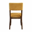 Pemberly Row Chenille Upholstered Side Chair with Wood Frame in Mustard