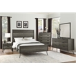 Pemberly Row 2-Drawer Acacia Nightstand with Metal Legs in 3 Tone Gray