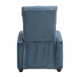 Pemberly Row Corduroy Push Back Reclining Chair with 300 lb Capacity in Blue