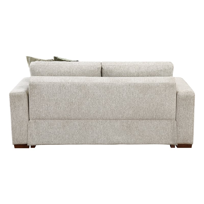 Pemberly Row Loveseat with Reversible Cushions & 2 Pillows in Sage Sand