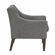 Pemberly Row Textured Mid-Century Tufted Accent Chair with Wood Legs - Dark Gray