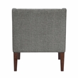 Pemberly Row Textured Mid-Century Tufted Accent Chair with Wood Legs - Dark Gray