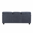 Pemberly Row Chenille Sofa with Pocket Coils and 2 Decorative Pillows in Blue