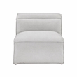 Pemberly Row Microfiber Armless Chair with Adjustable Headrest in Light Gray