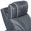 Pemberly Row Top Grain Leather Power Reclining Sofa and Loveseat in Blue