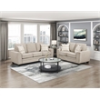 Pemberly Row Chenille 2-Piece Sofa and Loveseat Set with Pillows in Taupe