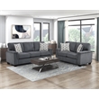 Pemberly Row Chenille Sofa with Reversible Cushions and 2 Pillows in Dark Gray