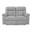 Pemberly Row Chenille 2-Piece Reclining Sofa and Loveseat Set in Gray