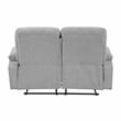 Pemberly Row Chenille 2-Piece Reclining Sofa and Loveseat Set in Gray