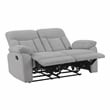 Pemberly Row Chenille 2-Piece Reclining Sofa and Loveseat Set in Gray