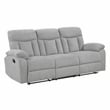 Pemberly Row Chenille 2-Piece Reclining Sofa and Loveseat Set in Gray
