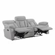 Pemberly Row Chenille 2-Piece Reclining Sofa and Loveseat Set in Gray