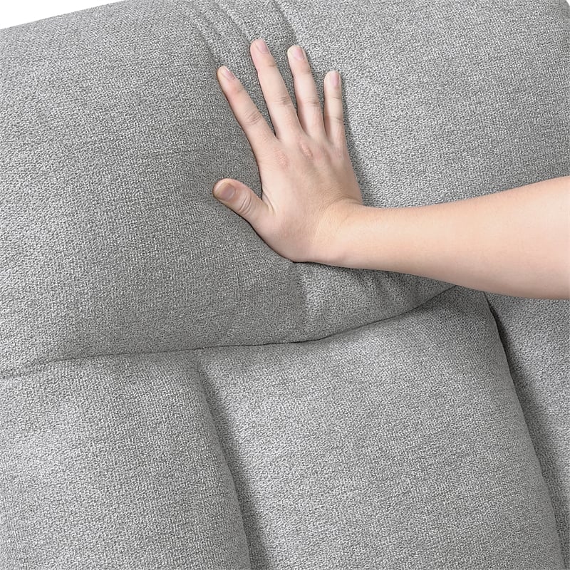 Pemberly Row Chenille 2-Piece Reclining Sofa and Loveseat Set in Gray